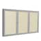 Ghent Enclosed Bulletin Board, 3 Door, Vinyl, 3 ft H x 6 ft W, Ivory PA33672VX-185 - alternate 1
